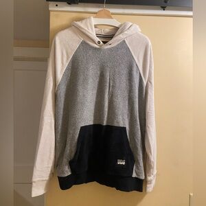 UGG Men's Gray, Cream, & Black Hooded Pullover Sweatshirt